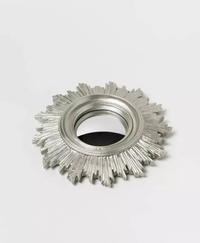 Зеркало круглое , серебро, 17,5х17,5х1