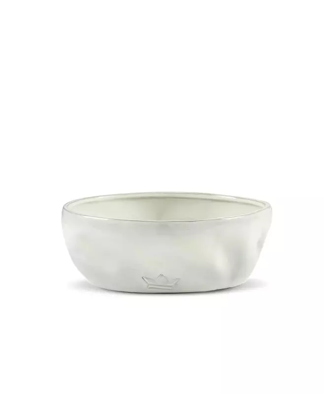 Блюдо Dented Bowl, белое, L 18х18х6,5