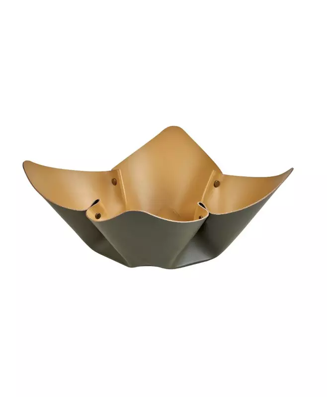 Фруктовница, mustard / olive, 35х35х13