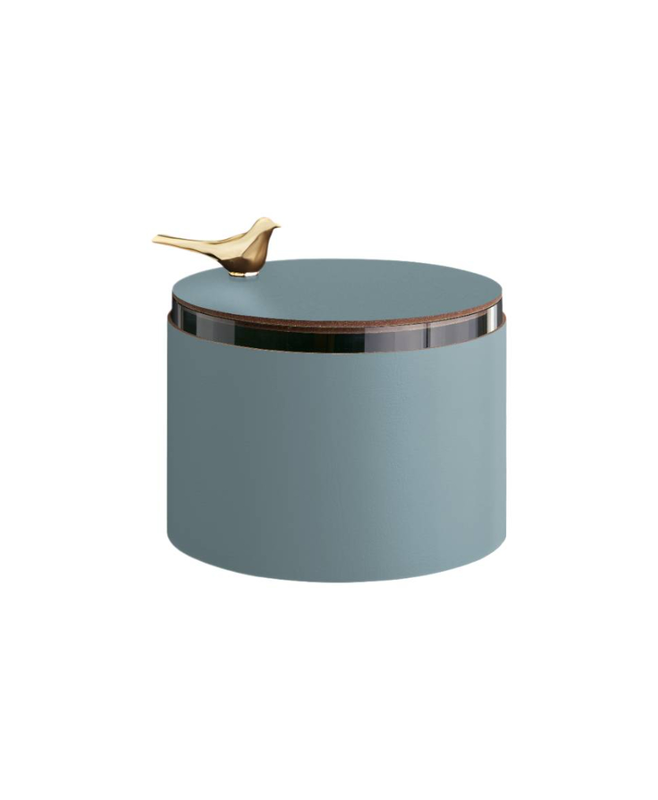Шкатулка, sky blue / eucalyptus, 15х15х11