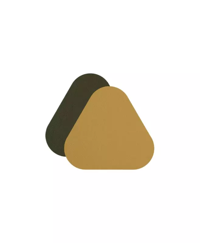 Костер треугольный, mustard / olive, 12х12х1,5