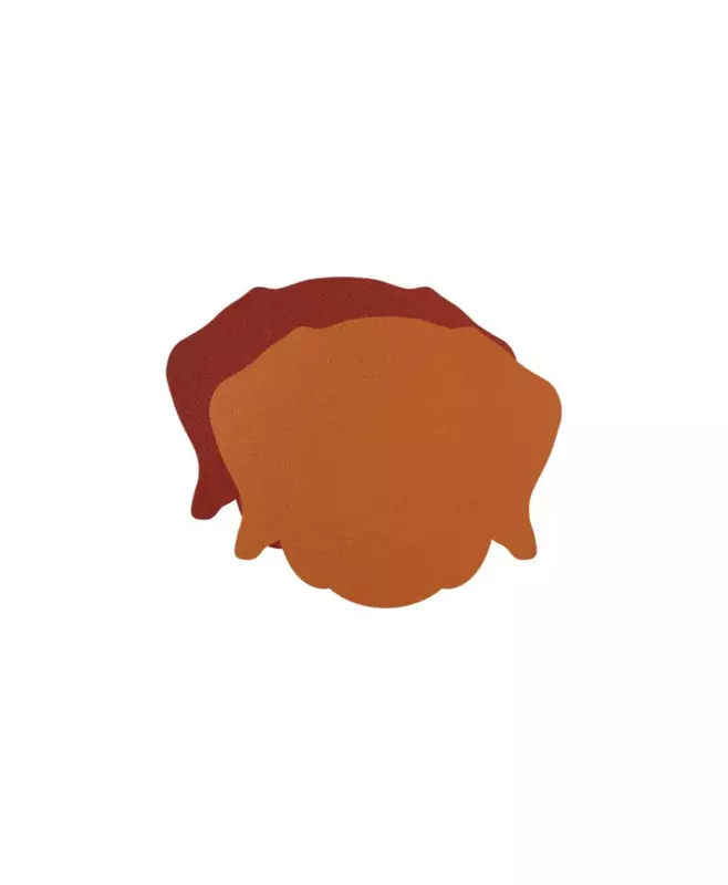 Костер собачка, cognac / bordeaux, 12х12х1,5