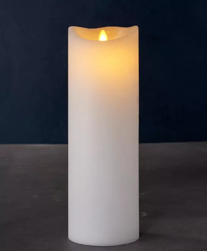 Свеча электронная, белая, 10х10х30