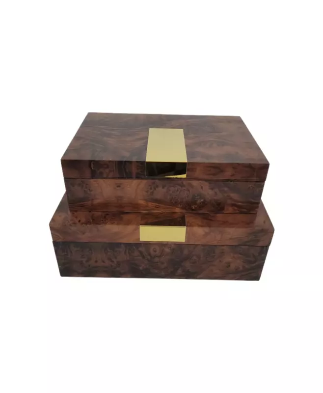 Шкатулка BURL, имитация шпона,  34x24x11