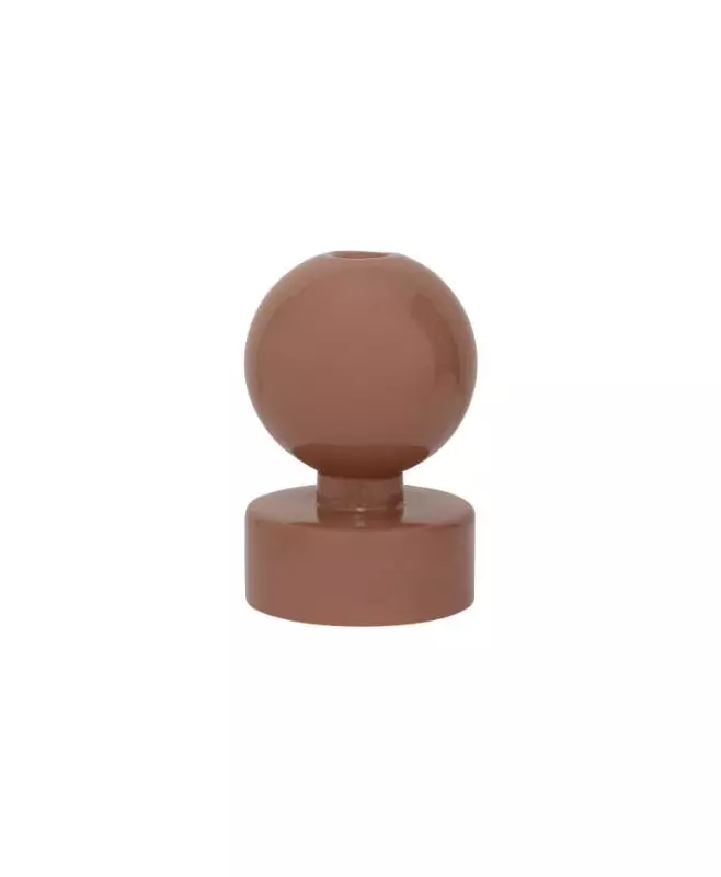 Подсвечник Pallo B, cameo brown, стекло 9х9х13