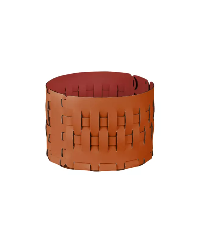 Корзина Bottega, cognac / bordeaux, 20х20x12