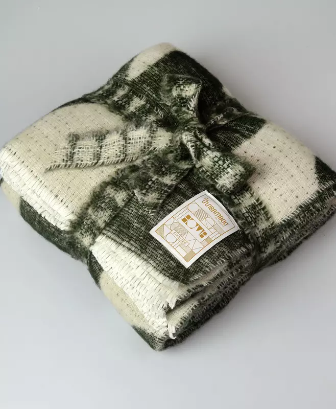 Плед  JACQUARD зелёный , 180х150